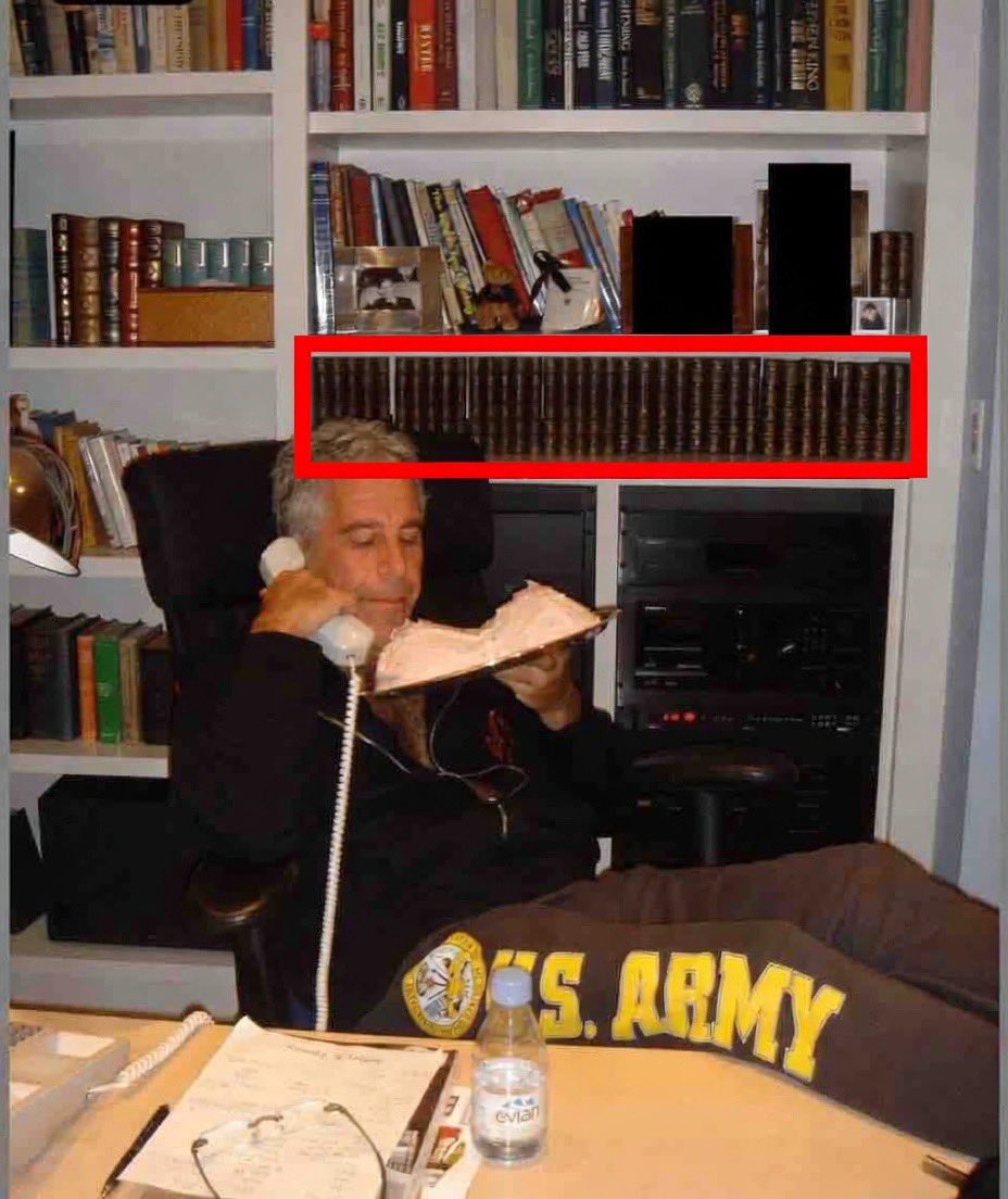 forbiddenmerch's tweet photo. Hey @grok 

Are these books a complete set of the Talmud behind Epstein? https://t.co/T2u7kZBbjw