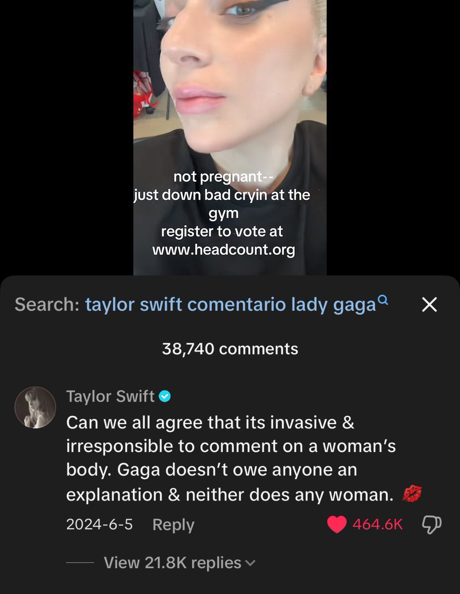 AMENARTPOP's tweet photo. remember when gaga and taylor swift talked about not commenting on women’s bodies 🥹 https://t.co/4GiGY4IHeK
