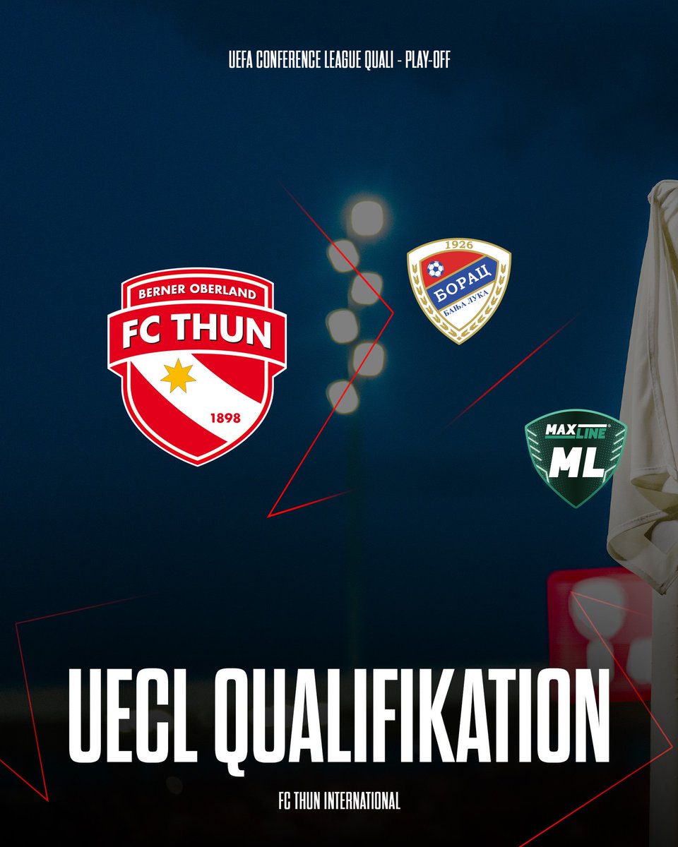 FootballSwissEN's tweet photo. 🔴⚪️ FC Thun will play 🇮🇸 Vikingur this week in #UEL QR3. If Thun win this tie, they will play 🇵🇱 Lech or KÍ 🇫🇴 in the play-off round.

🔮 If Thun lose to Vikingur, they will drop into the #UECL to play the winner of 🇧🇦 Borac Banja Luka or ML Vitebsk 🇧🇾 in the play-off. https://t.co/Nl5BhthKjz