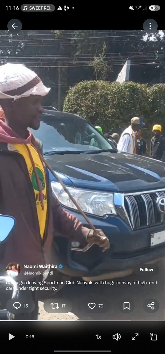 lynoxanzweni's tweet photo. There are people with balls huku nje, this guy was right in front of Gachaguas Convoy https://t.co/X8Im0AZ8Yp