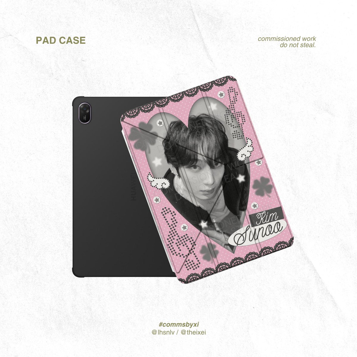 theixei's tweet photo. [ #commsbyxi ] pad / tablet case

open for all fandoms!
rush / non-rush
personal / commercial use

t. wts lf design comms graphic layout edit kpop event enhypen sunoo cupsleeve birthday concert world tour freebies cse fan support https://t.co/tUz2ErFI1R