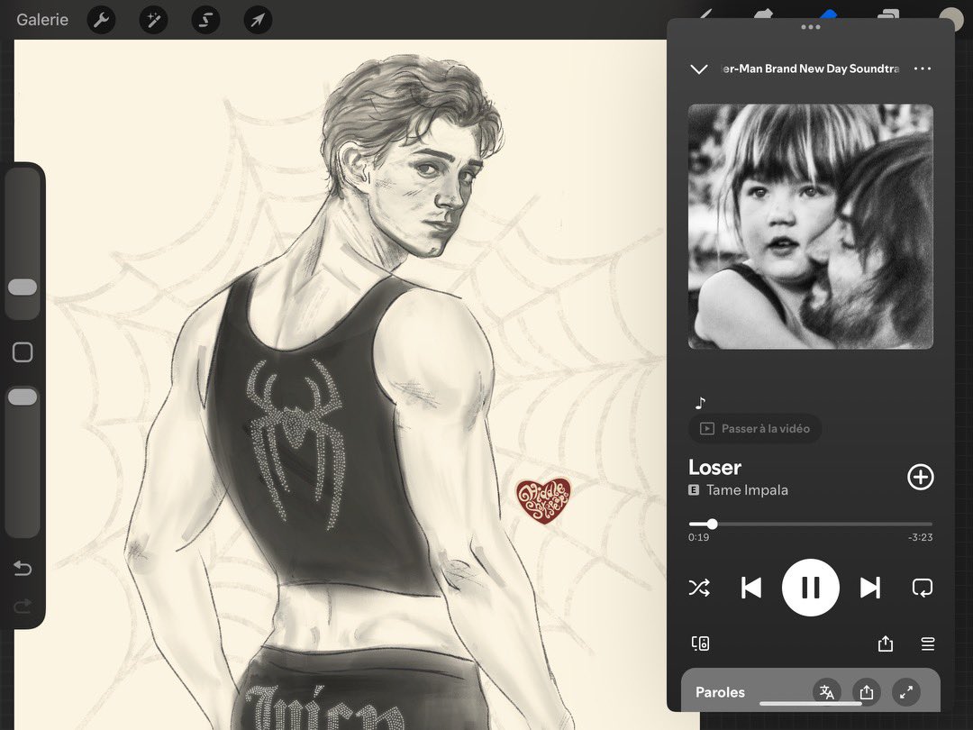hiddleshkspeare's tweet photo. listening to the soundtrack while sketching 
#spiderman #spidermanbrandnewday https://t.co/Ndfb2URQcX