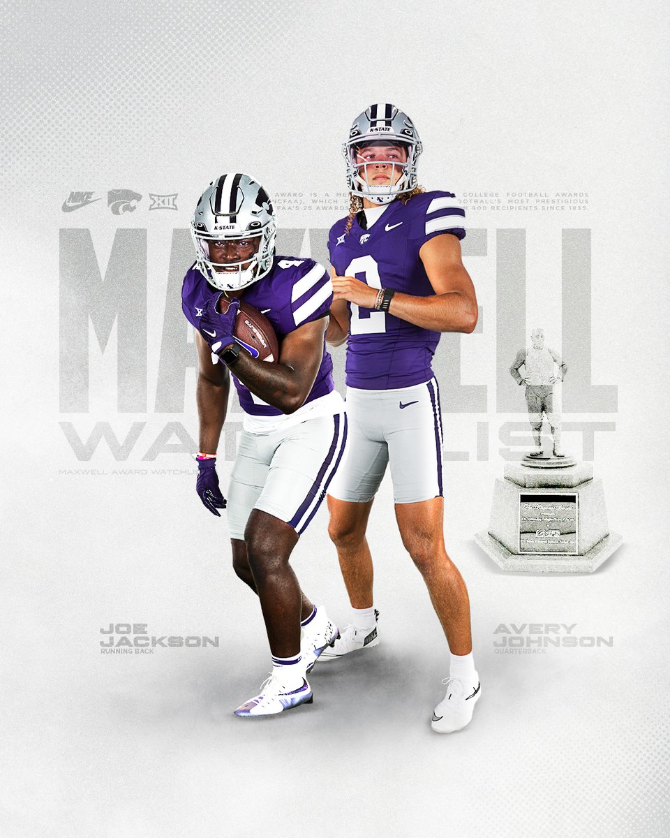 KStateFB's tweet photo. .@avery2johnson and @Joeboy_3 named to Maxwell Award Watch List

🔗 https://t.co/giRi4pyGPS

@MaxwellFootball x #EMAW https://t.co/K1uTHQeLQZ