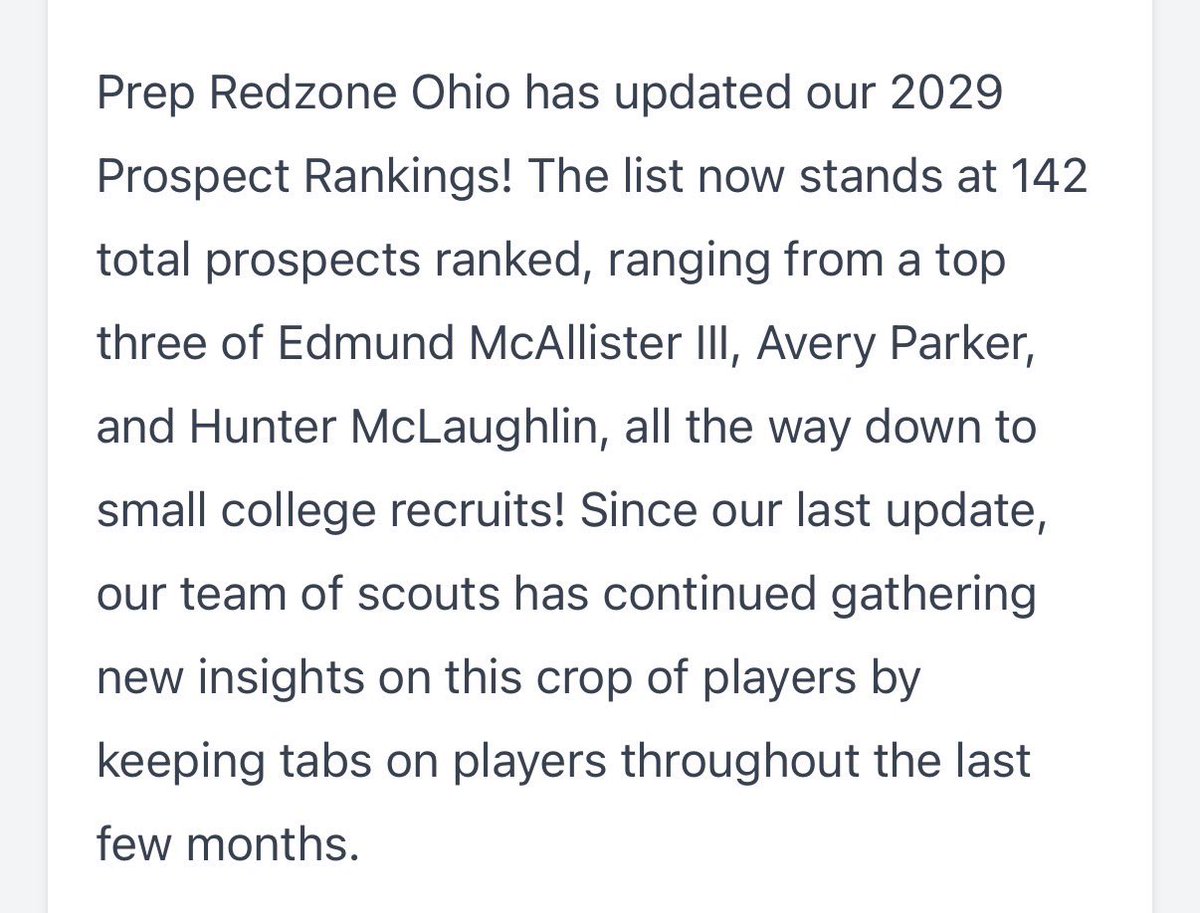 Emac2029's tweet photo. Thank you @PrepRedzoneOH for ranking me as the #1 player in 2029 in Ohio!! This is just motivation. I still have a lot of goals to reach!! #GodsPlan @ChadSimmons_ @SWiltfong_ @TylerStevens94 @Andrew_Ivins @Andy_Villamarzo @PCTigerFootball @270Gridiron @GregSmithCFB https://t.co/geLtpx2sb8