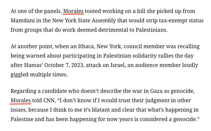 DianaforQueens's tweet photo. l love when a white journalist reporting on “concerns of lack of diversity” in DSA fumbles the name of the Latina elected official he interviews for the article. 

My name is Moreno, not Morales. https://t.co/xBOFFFGWOq