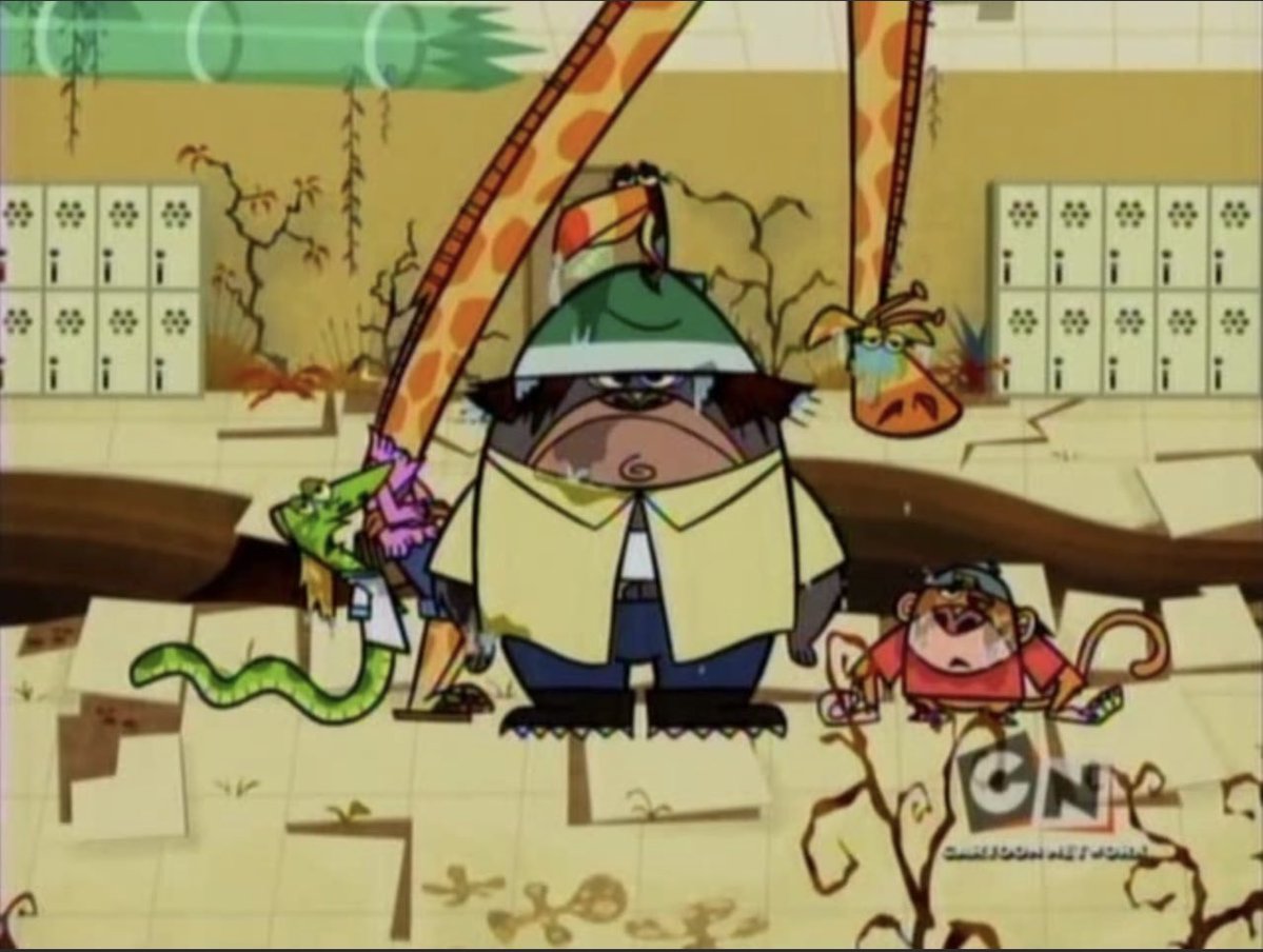 davidmarchie's tweet photo. Here’s to 19th Anniversary of Lie, Cheetah, Steal and An Inconvenient Goof! #mygympartnersamonkey #19thanniversary #cartoonnetwork https://t.co/kJfjoPmtzK
