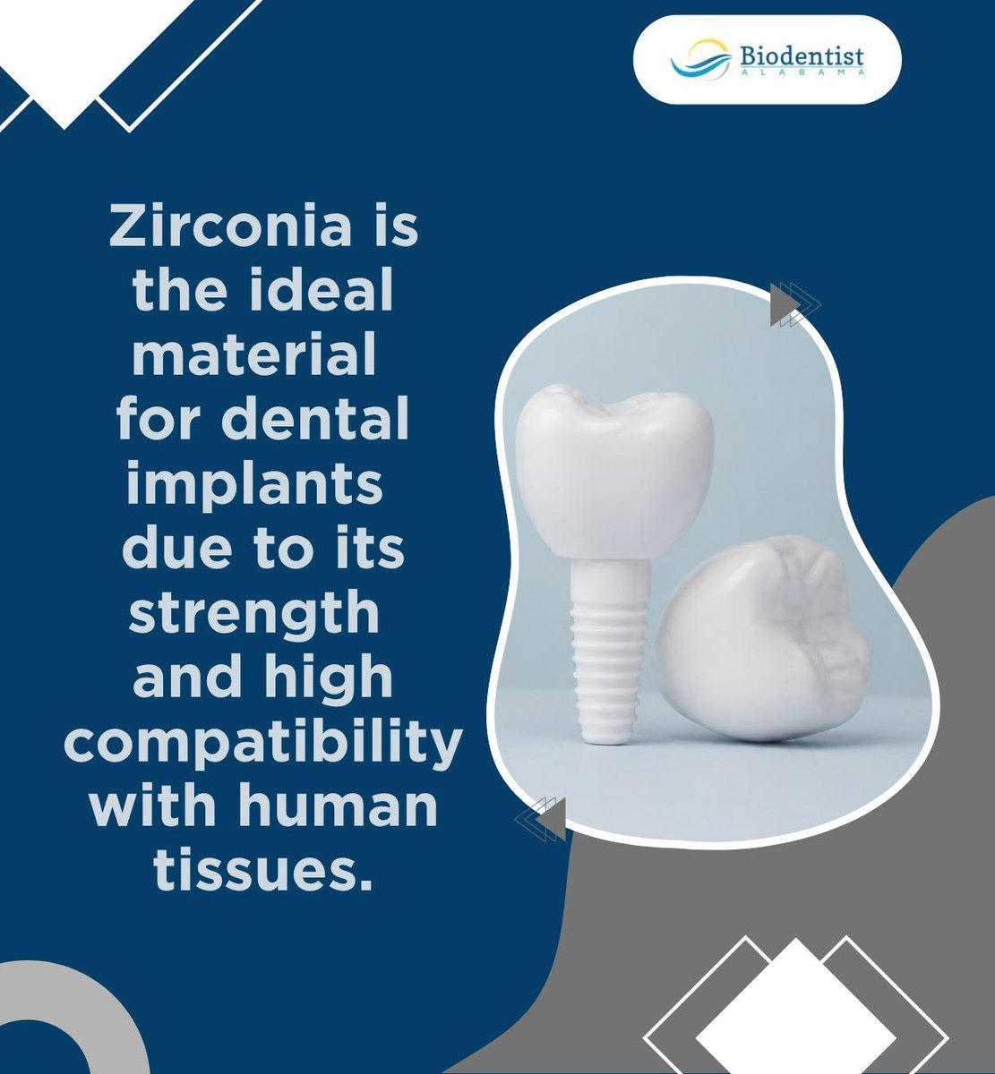 BiodentistAL's tweet photo. Zirconia implants are durable, biocompatible materials that support gum health and provide a natural, tooth-like appearance. Restore function and enjoy a lasting smile today.
#zirconiaimplants #zirconia #dentalimplants #dothan #AL #biodentistalabama https://t.co/Wmin4pq4MF