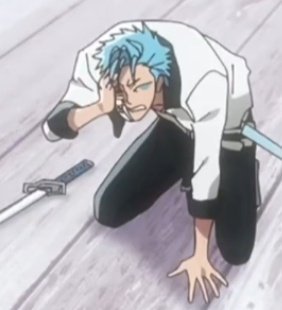 obitism's tweet photo. só de pensar que quando a nel derrubou o grimmjow ele provavelmente caiu, bateu a cara no chão e ficou com essa cara de quem vai ficar com galo na testa eu me racho de rir tipo irmão vc tem hierro pra QUE https://t.co/72u4DDqDvu