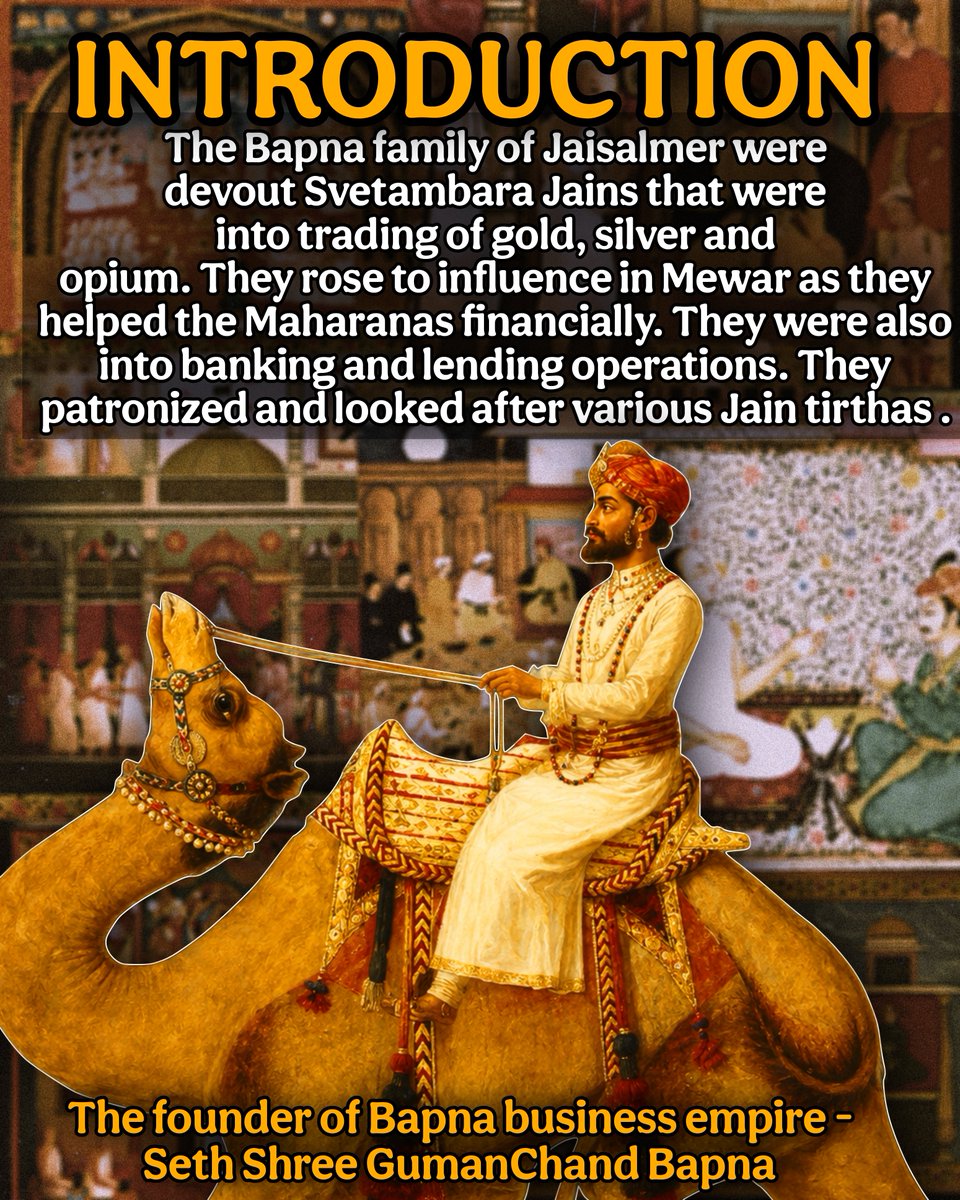 MIRAAJGogri's tweet photo. Connecting the Bapna family of Jaisalmer who were devout Shwetambar Jains . Along with the Maharana the Bapna family patronized Kesariyaji Mahatirtha actively . Giving the testimony of Kesariyaji Shwetambara mahatirth
Research credits : Me Rishit Jain
#jainism https://t.co/m0KWzeKIau