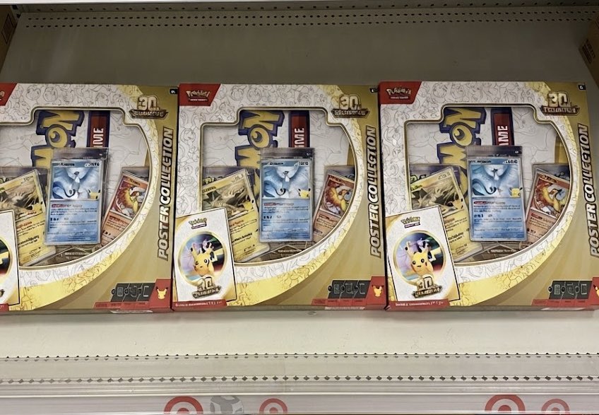 TORSZN's tweet photo. People are apparently finding 30th anniversary products at Target today! 

#pokemon https://t.co/EEnyxakuPw