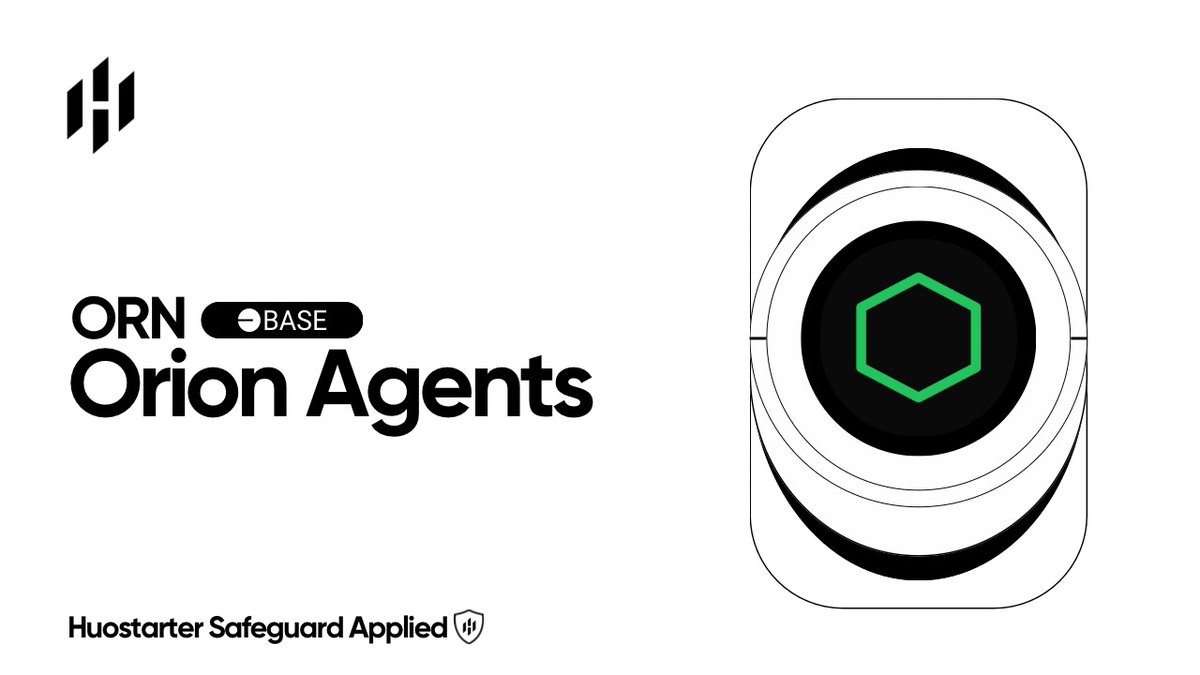 Huostarter's tweet photo. 📢 Huostarter will list $ORN (@Orion_Agents) for its upcoming IDO.

Orion Agents is a platform where users discover, evaluate, and deploy agents with verifiable on-chain reputation. Its utility token, $ORN, is powered by the #Base blockchain.

Register now: https://t.co/MBmIvxkljV