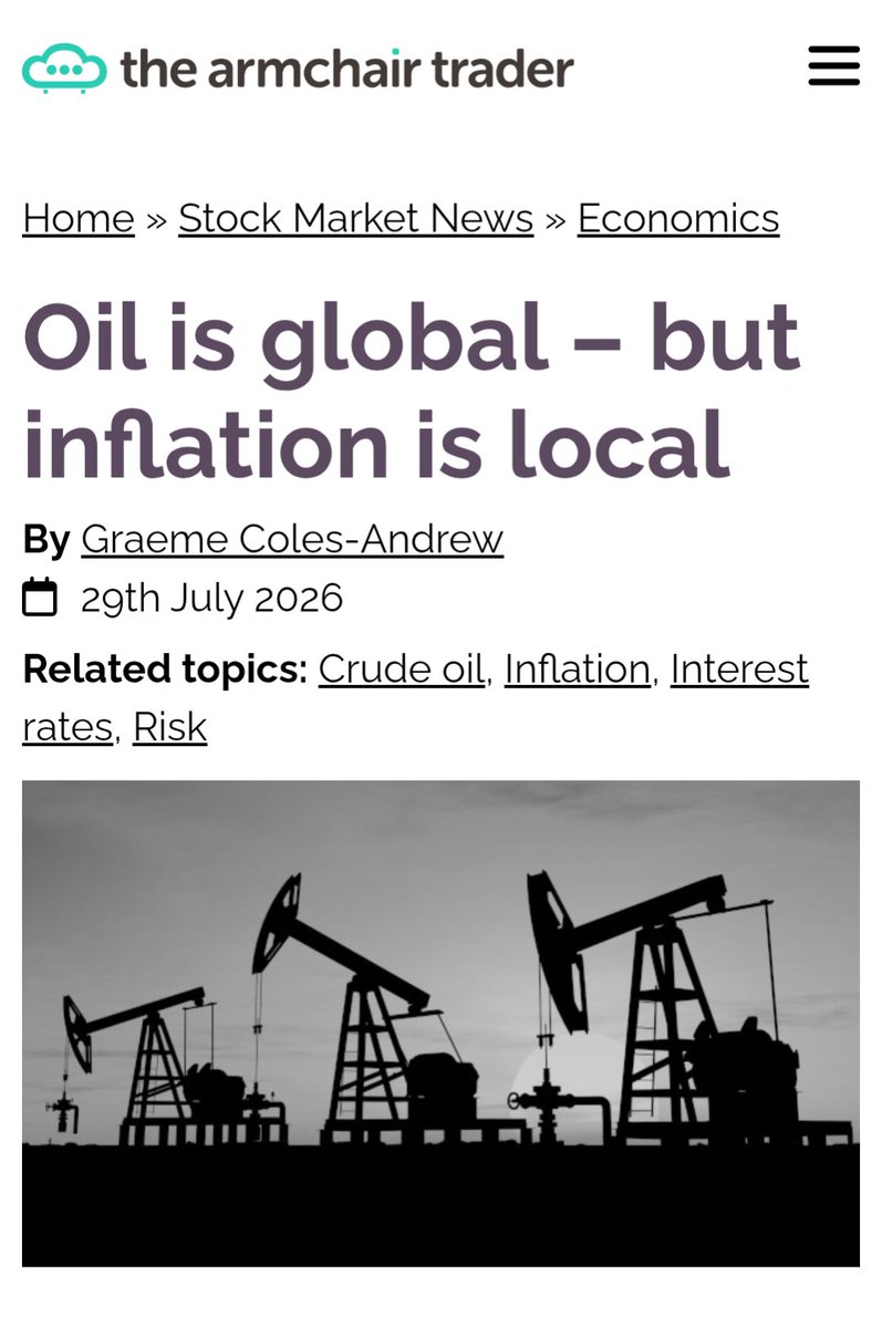 PermutableAI's tweet photo. Thanks to @armchairtweets
for featuring Permutable's latest analysis on energy driven inflation globally:

Oil is global - but inflation is local
 https://t.co/ufPfe1LuI5

#energy #inflation #markets #Permutable #macro https://t.co/VvwHZaVWy0