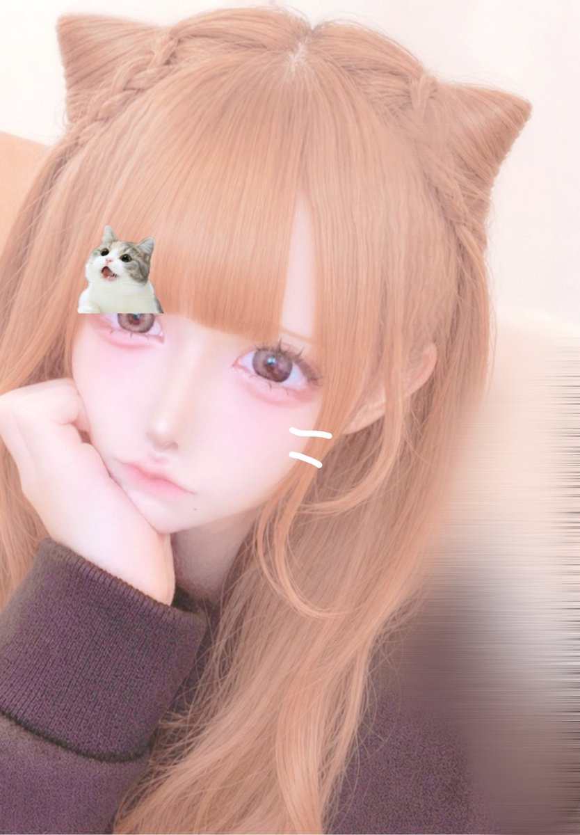 nll_vv's tweet photo. ねこヘア #自撮り界隈 https://t.co/vRcMdy8IK7