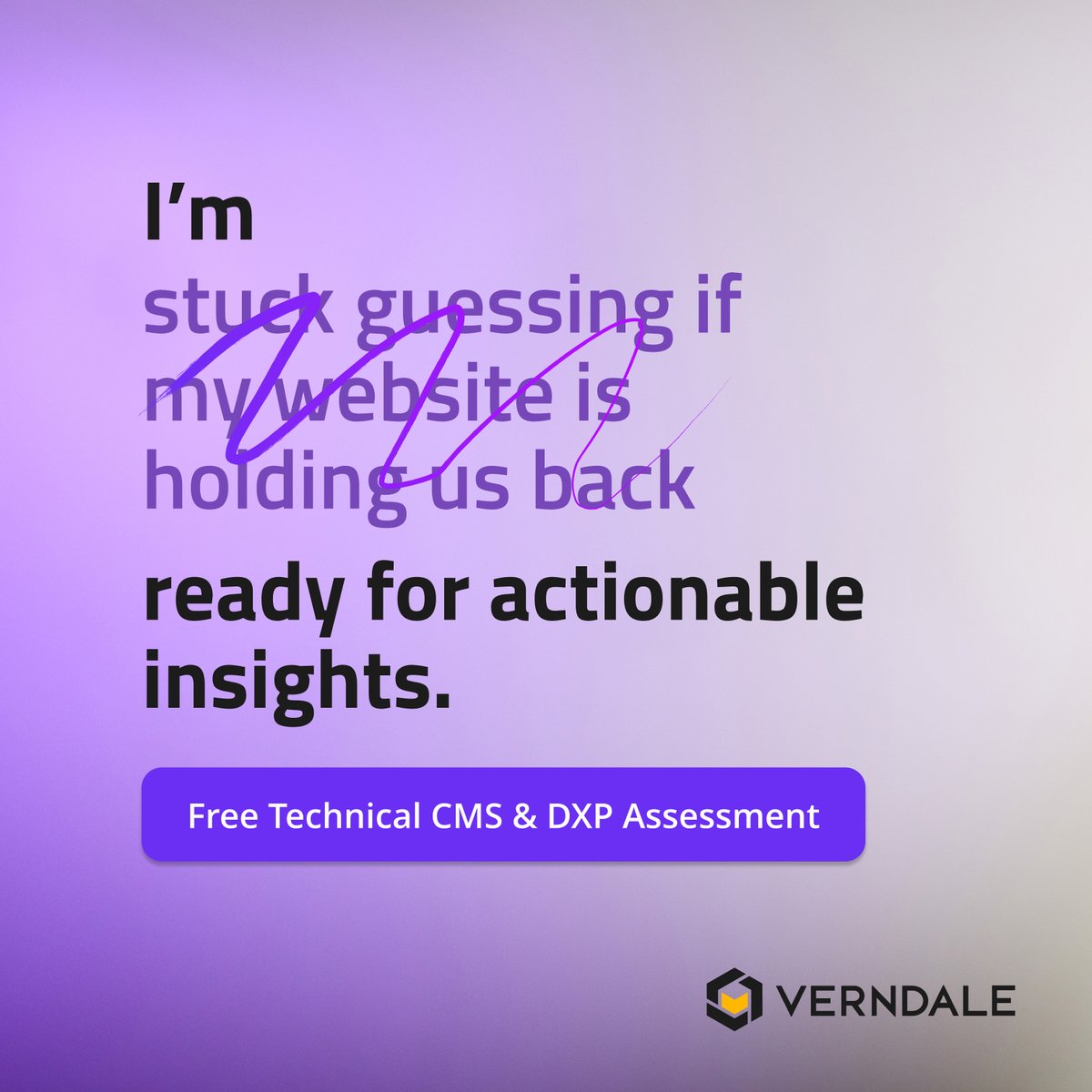 VerndaleTweets's tweet photo. Wondering whether you're getting value from your DXP or CMS? Get a Free Technical Assessment to help you validate your website's performance.

Learn what we review and sign up today: https://t.co/cs2y7Xb85B https://t.co/XaawbLR4Zx