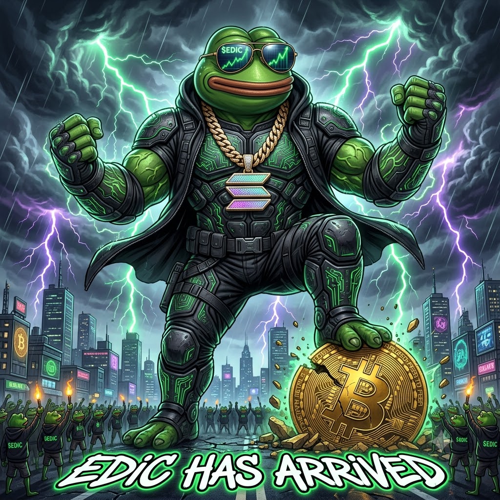 EDICOFICIAL's tweet photo. 🐸⚡ $EDIC HAS ARRIVED.

not asking permission. not waiting for confirmation.

we don't follow trends. we start them.

CA: 7akiPGfaotBVjKxFGEQMLQRDncvuDo6pgWsb8p5Gpump

#Solana #EDIC #Memecoin #SolanaGems #100x https://t.co/l4WQOK4t3x