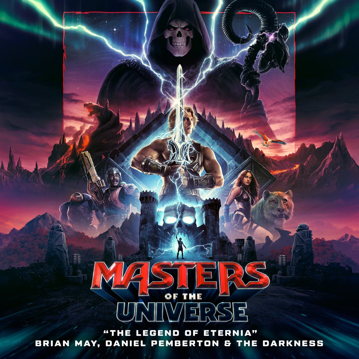 DANIELPEMBERTON's tweet photo. 🚨Exciting #MastersOfTheUniverse news! 🚨

The one and only Brian May has put together his own brand new version of themes from the film with a bit of help from @TheDarkness and myself...

It's a new track called THE LEGEND OF ETERNIA - out this friday! 

https://t.co/AMp0GMsfr0 https://t.co/NYld9P6xF9