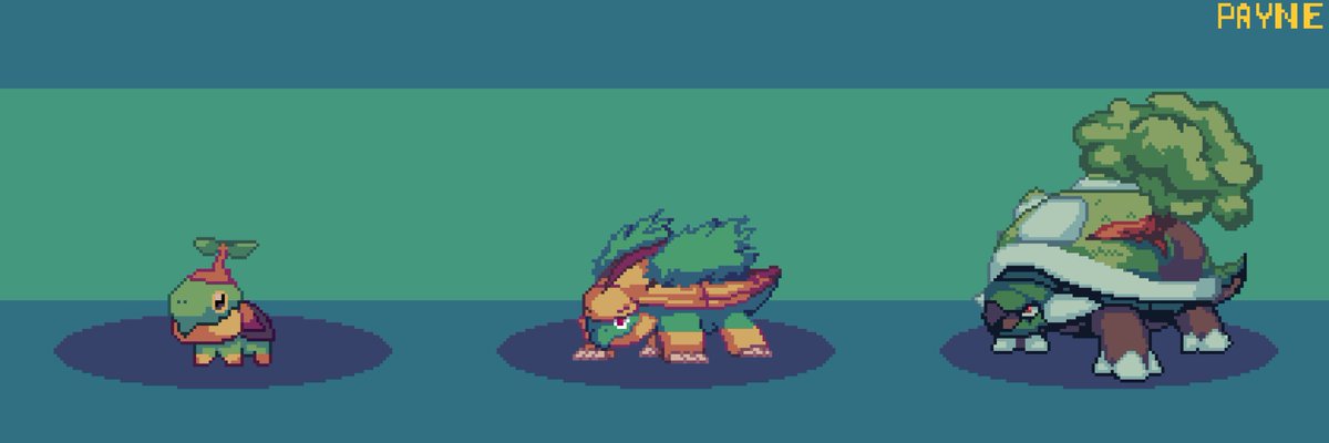 Payneontheway's tweet photo. whole turtwig evolution line, hope ya'll like it
#pokemon #pixelart #turtwig #PokemonDP #SinnohRegion https://t.co/lHjnf3sPLh