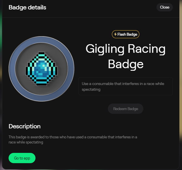 0xNick0673's tweet photo. Have you claimed your Gigling Racing Badge on the @AbstractChain  portal yet? 

There are less than two days left to collect it, don't miss out! https://t.co/zSLWoK0MbS