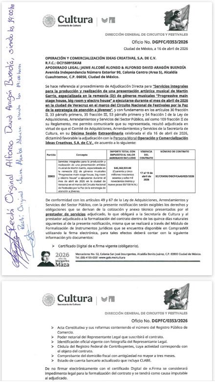 jorgegogdl's tweet photo. El gobierno de México pagó 45 millones de pesos por concierto de @MartinGarrix que presumió @rocionahle a través de @cultura_mx mi nota en @emeequis https://t.co/ry7SLB74Zm