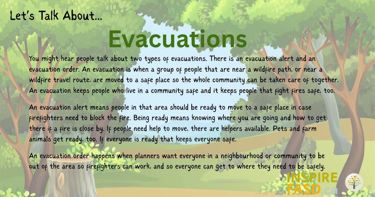 SipsintheCity's tweet photo. Let's talk about wildfires.
A simple guide for explaining wildfire terms to children who may benefit from a simpler explanation of danger, and how we keep people safe.
2nd set of slides below.
Need more? Let me know & I'll add them.
#bcwilfire https://t.co/WLCrKICLP4