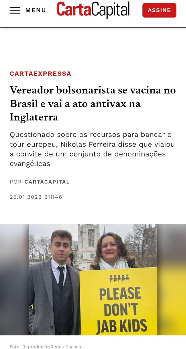 fernandoneiva09's tweet photo. @cassioolivveira Esse propagador de fakes tinha que ser preso.
E esse Nikolas é vacinado!
Irresponsável! https://t.co/4LRUXHwCPd