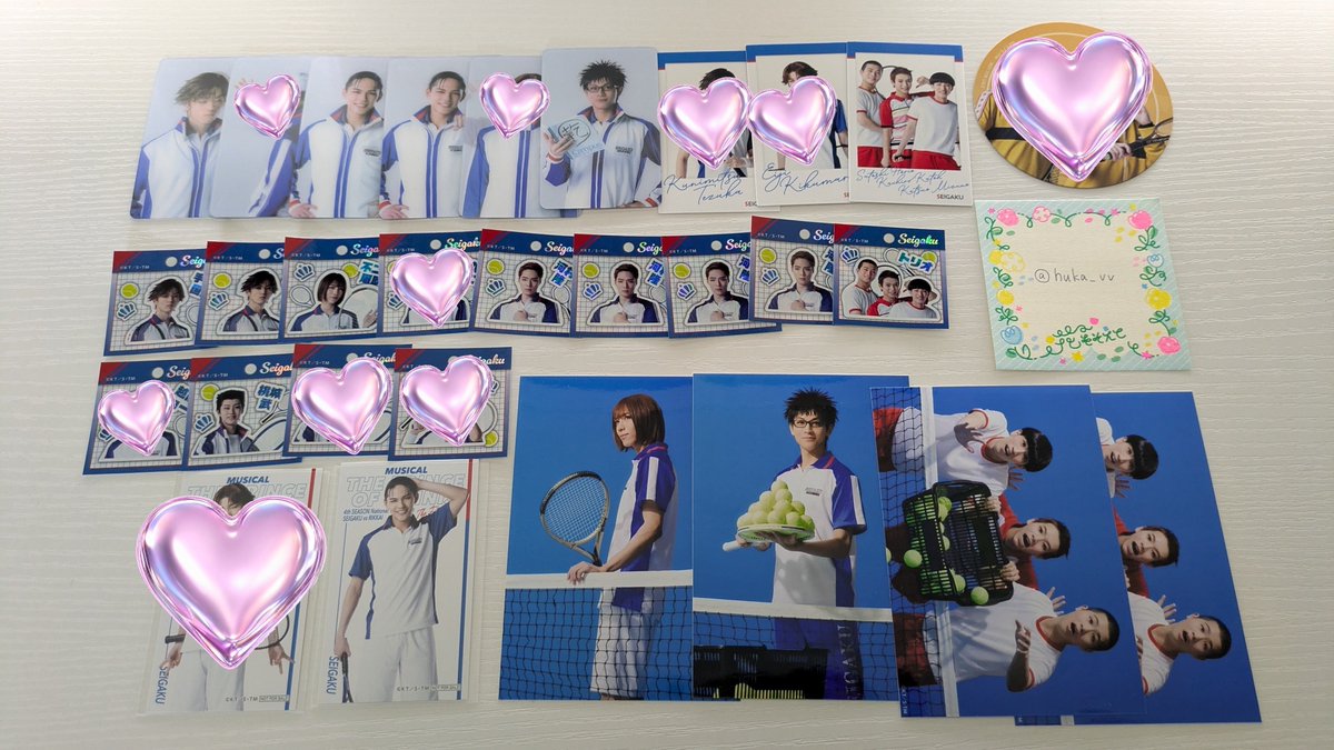 huka_vv's tweet photo. 交換 テニミュ 全立 ランブロ レンチキュラー ツリビレ ステッカー ポラショ 特典

【譲】
画像のもの

【求】
コースター:大石&amp;菊丸、不二&amp;仁王、越前&amp;幸村、トリオ

or定価(特典300)

8/8マチソワor凱旋土日or25.26ソワレお手渡し
検索からでもお気軽にどうぞ！ https://t.co/rartqIwRaf