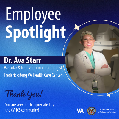 RichmondVAMC's tweet photo. ✨ Employee Spotlight: Dr. Ava Starr ✨

This week, we're proud to recognize Dr. Ava Starr, an exceptional provider in our Radiology team at the Fredericksburg HCC whose compassion, expertise, and dedication make a lasting impact on the Veterans we serve.

Dr. Starr is known for turning moments of uncertainty into experiences of comfort and confidence. Patients consistently describe her as a calming presence who takes the time to explain procedures with clarity, patience, and genuine care—helping them feel informed, supported, and at ease every step of the way.

Her positive spirit extends beyond patient care. Dr. Starr's kindness, professionalism, and collaborative approach inspire those around her and strengthen our entire Radiology team. She exemplifies our ICARE values through every interaction, demonstrating integrity, commitment, advocacy, respect, and excellence in all she does.

Thank you, Dr. Starr, for your unwavering dedication to serving our Veterans and for bringing both exceptional clinical expertise and heartfelt compassion to every patient encounter. Your impact is truly immeasurable.

💙 Join us in celebrating Dr. Ava Starr and thanking her for the incredible difference she makes every day! #EmployeeSpotlight #Radiology #VeteranCare #ICARE #TeamExcellence #FredericksburgHCC #FacesofVA