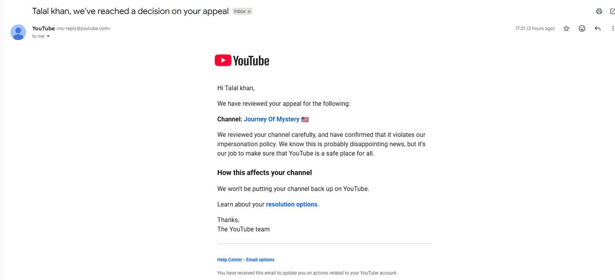 Talalkhan82's tweet photo. Channel Link: https://t.co/acooG8d17A 
#YouTube #TeamYouTube #ChannelSuspended #CreatorsFirst https://t.co/vAFpUJY6ud