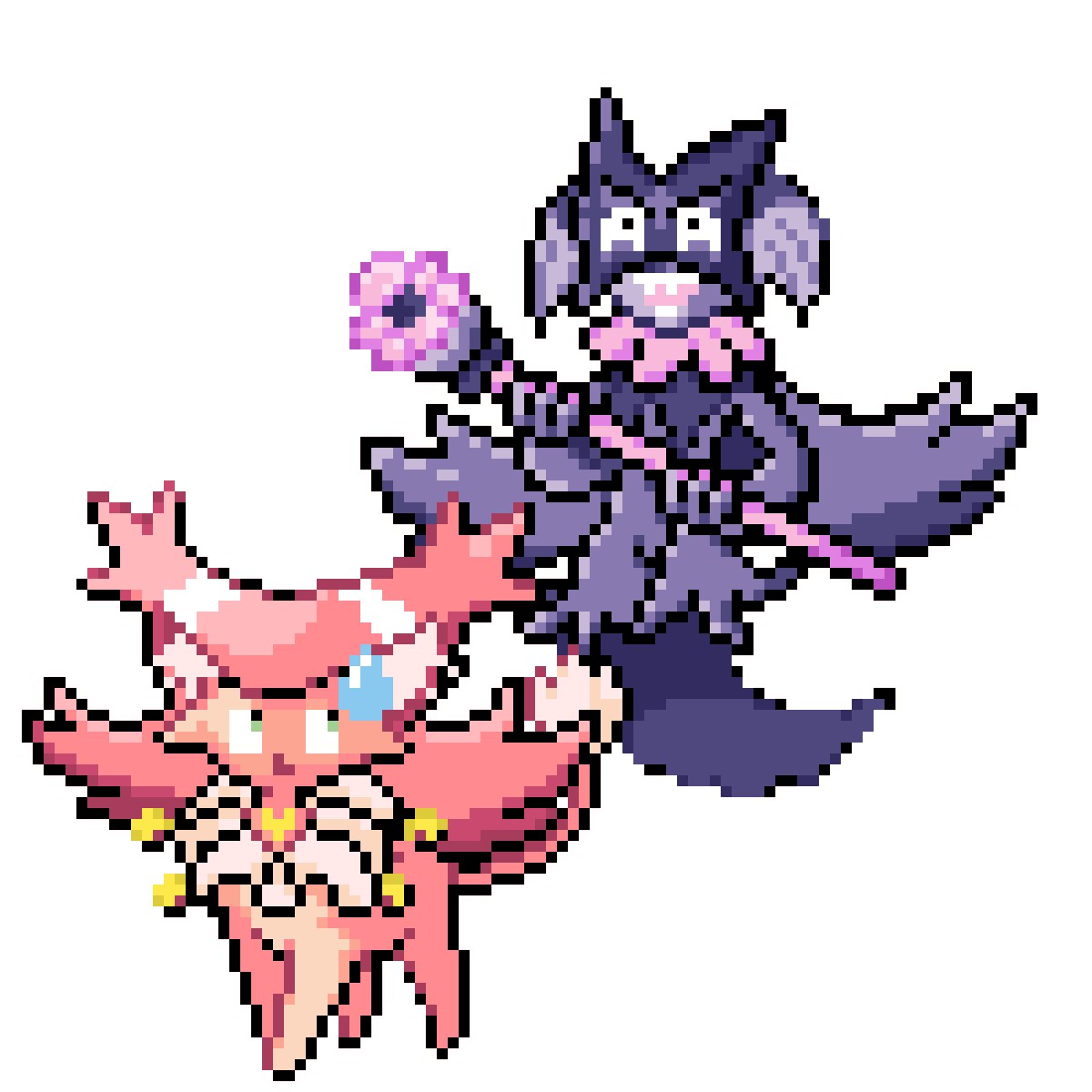 AlevitaX's tweet photo. Pink be careful there is an ugly cat behind you https://t.co/8xhcIwpQWB