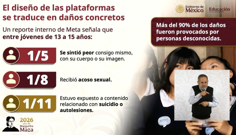 JesusRCuevas's tweet photo. Arturo Béjar, ex directivo de Meta, señaló que hay 6 ingredientes que causan adicción y uso compulsivo de redes sociales: scroll infinito; reproducción automática de videos; algoritmo para captar atención; notificaciones;  mecanismos de presión social. Eso afecta la salud mental. https://t.co/opn96Pmhln