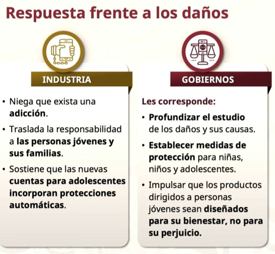 JesusRCuevas's tweet photo. Arturo Béjar, ex directivo de Meta, señaló que hay 6 ingredientes que causan adicción y uso compulsivo de redes sociales: scroll infinito; reproducción automática de videos; algoritmo para captar atención; notificaciones;  mecanismos de presión social. Eso afecta la salud mental. https://t.co/opn96Pmhln