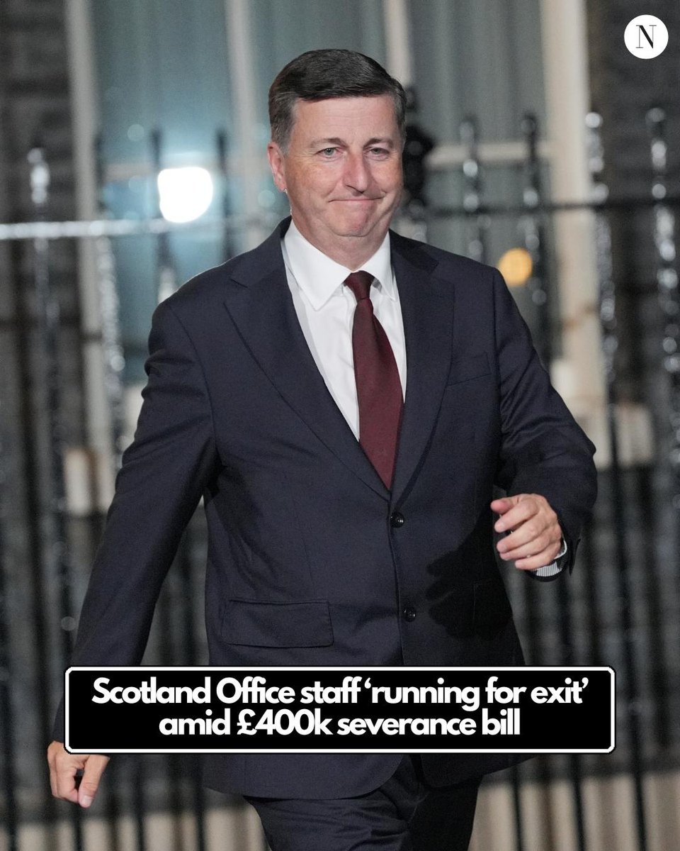 ScotNational's tweet photo. Scotland Office staff are 'running for the exit' under Douglas Alexander, the SNP have said, after it emerged that the department paid out nearly £400,000 in severance payments 👀

@agc_reports has the exclusive 👇 https://t.co/vCryGE4gHd