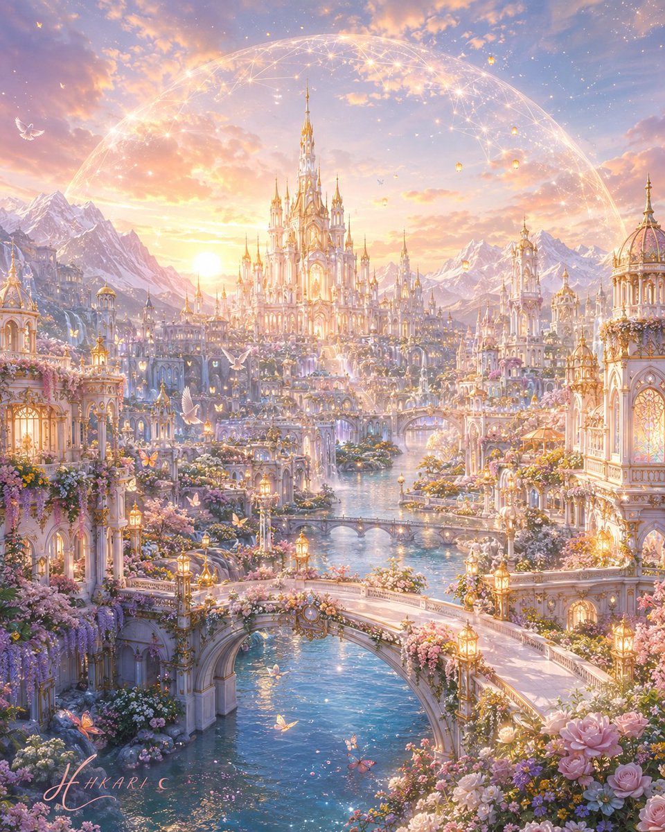 HikariCale's tweet photo. Luminara: The Eternal Blossom City ✨
Where every sunrise awakens magic, every flower glows with hope, and every path leads to wonder. Welcome to Luminara—the city where dreams bloom forever. 🌸
#FantasyWorld #Luminara #AIArt #Dreamscape #HIKARI https://t.co/hMgM1VAdLA