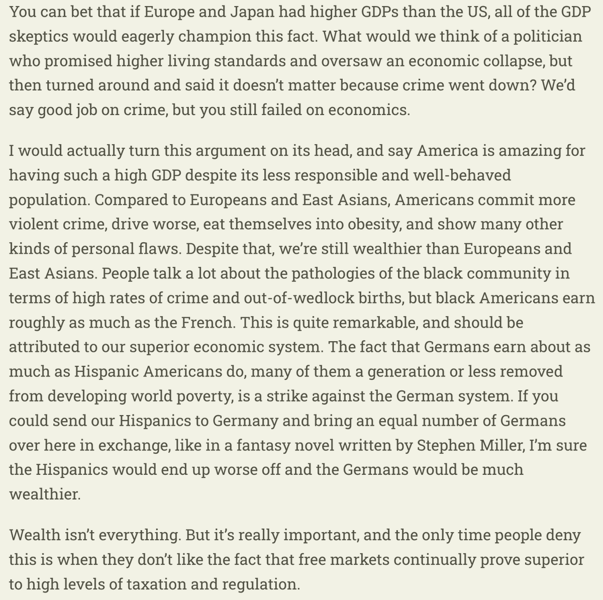 averyfjames's tweet photo. Truth nuke by Hanania. I will give him credit when he makes a good and underrated point:

https://t.co/wJusBfKFCz https://t.co/w6GbpD5mlH