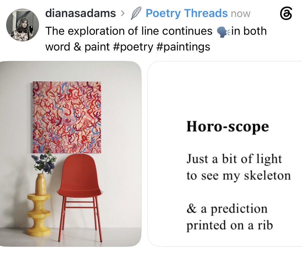 dianasadams2's tweet photo. The Line 🗣️Explorations in Word & Paint #oulipo #paintings https://t.co/G5btQPLR8D