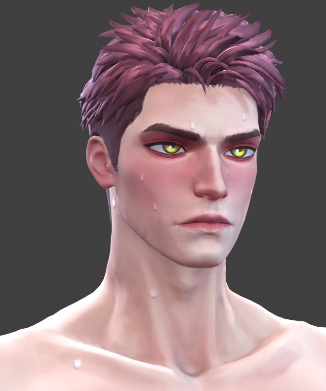 SaraDiLaila's tweet photo. The irony of me working on a sweaty Valko render yesterday, only for them to drop a sweaty Caleb right after and I can’t even enjoy it
I've been working on tweaking Valko's face and I finally got it right yesterday, even while recovering from my shoulder and hand injuries- https://t.co/eRfgQjZMVM