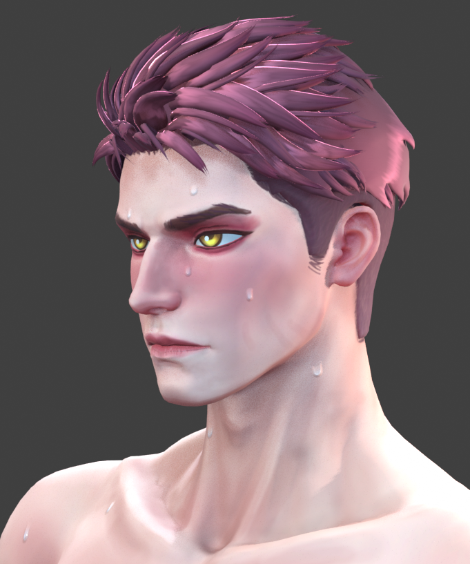 SaraDiLaila's tweet photo. The irony of me working on a sweaty Valko render yesterday, only for them to drop a sweaty Caleb right after and I can’t even enjoy it
I've been working on tweaking Valko's face and I finally got it right yesterday, even while recovering from my shoulder and hand injuries- https://t.co/eRfgQjZMVM