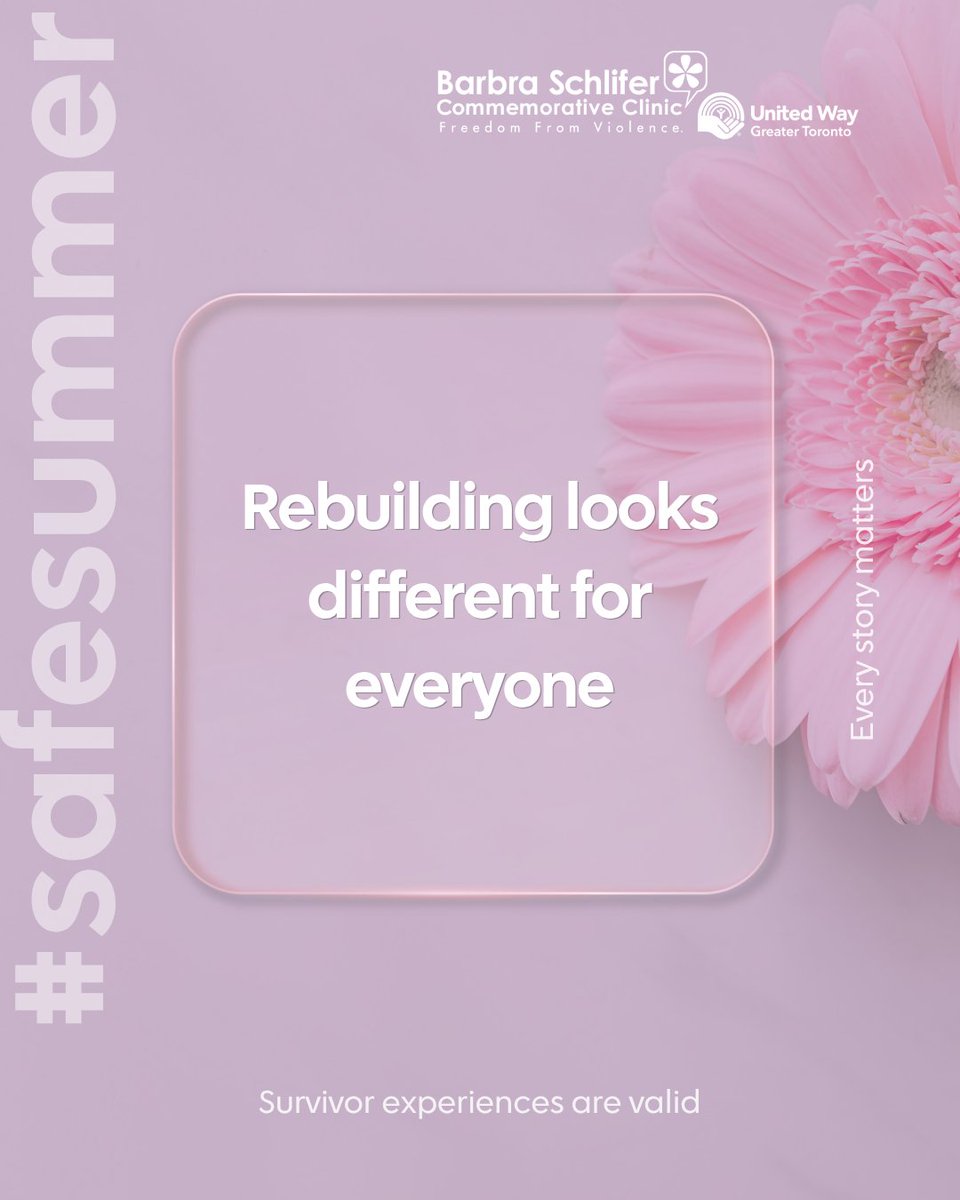 schliferclinic's tweet photo. Rebuilding looks different for everyone. There is no timeline, only your pace.
If you or someone you know is experiencing violence, call 416-323-9149 (option 1) or email intake@schliferclinic.com.
#safesummer https://t.co/Qib7VXAvCD