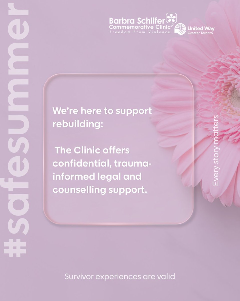 schliferclinic's tweet photo. Rebuilding looks different for everyone. There is no timeline, only your pace.
If you or someone you know is experiencing violence, call 416-323-9149 (option 1) or email intake@schliferclinic.com.
#safesummer https://t.co/Qib7VXAvCD