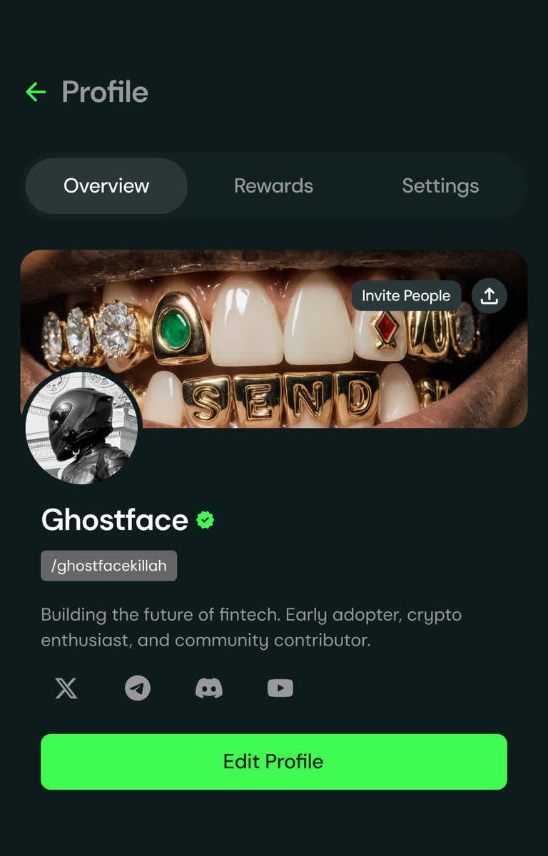 Send's tweet photo. Profile check 👀

Quote this tweet with a screenshot of your Send profile within the next 24 hours.

We'll pick our 5 favorites and send each 1,000 $SEND. 

/send it https://t.co/6XN2nxnvUE