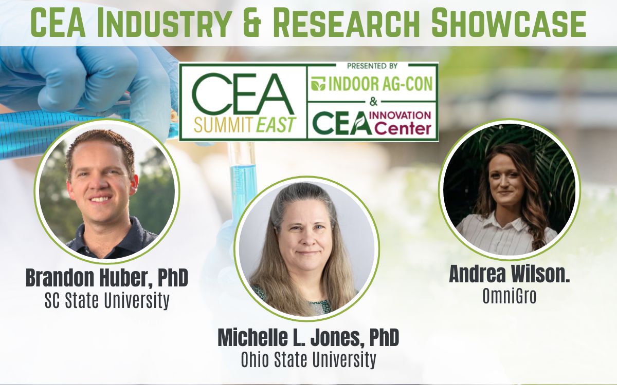 indooragcon's tweet photo. Big ideas. Fast insights. 🌱 The Day Two Industry &amp; Research Showcase at #CEASummitEast features Brandon Huber (@SCSTATE1896) Andrea Wilson (OmniGro) &amp; Michelle L. Jones (@OSU_HortCropSci). ⏰ Early Bird pricing ends Friday! Register before rates increase: https://t.co/IKAW8h26E1 https://t.co/uxI5qpb6VE