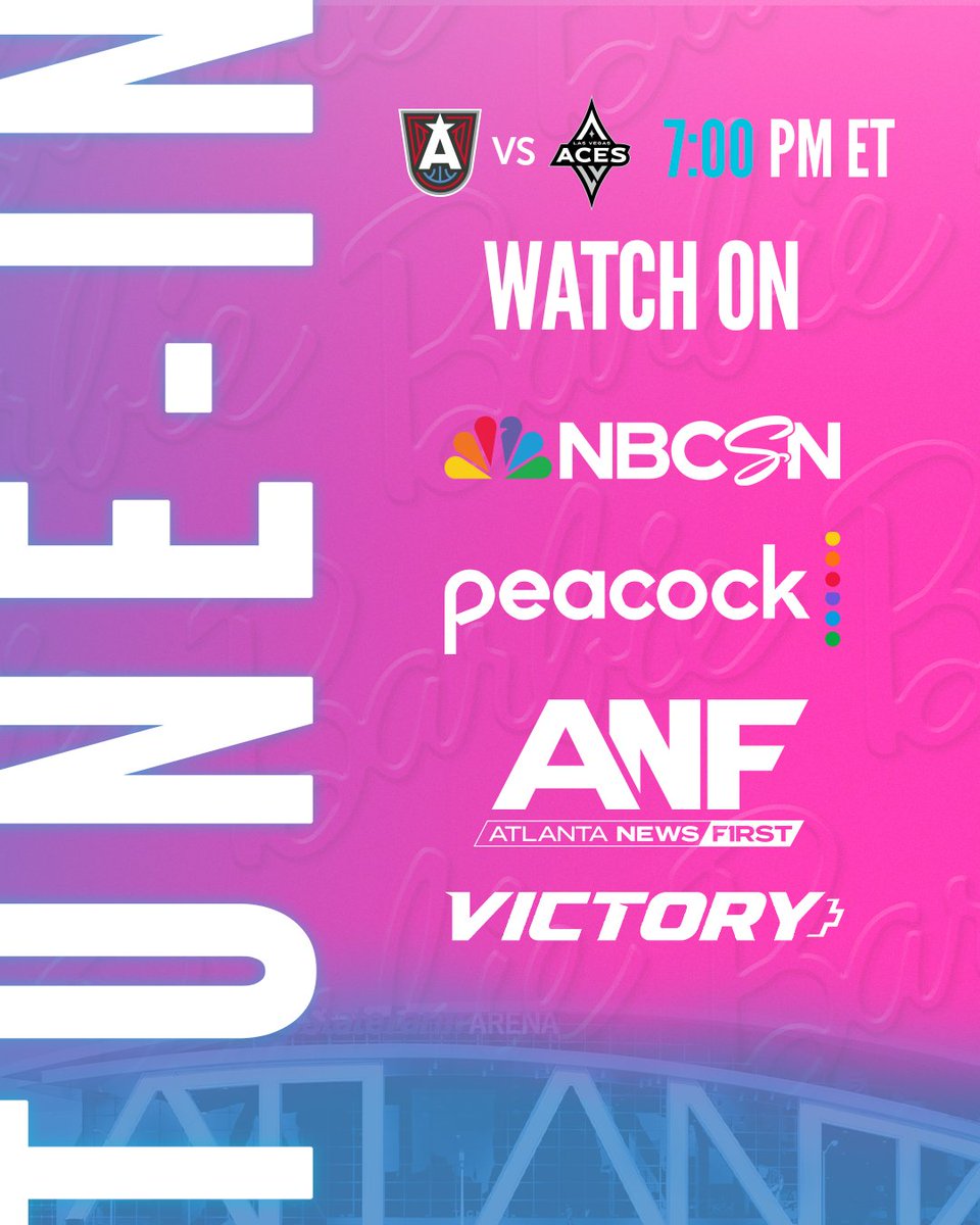 AtlantaDream's tweet photo. Tonight, the Dream go PINK! ATL, IT'S BARBIE GAME DAY 🩷 https://t.co/sVJvBpITTd
