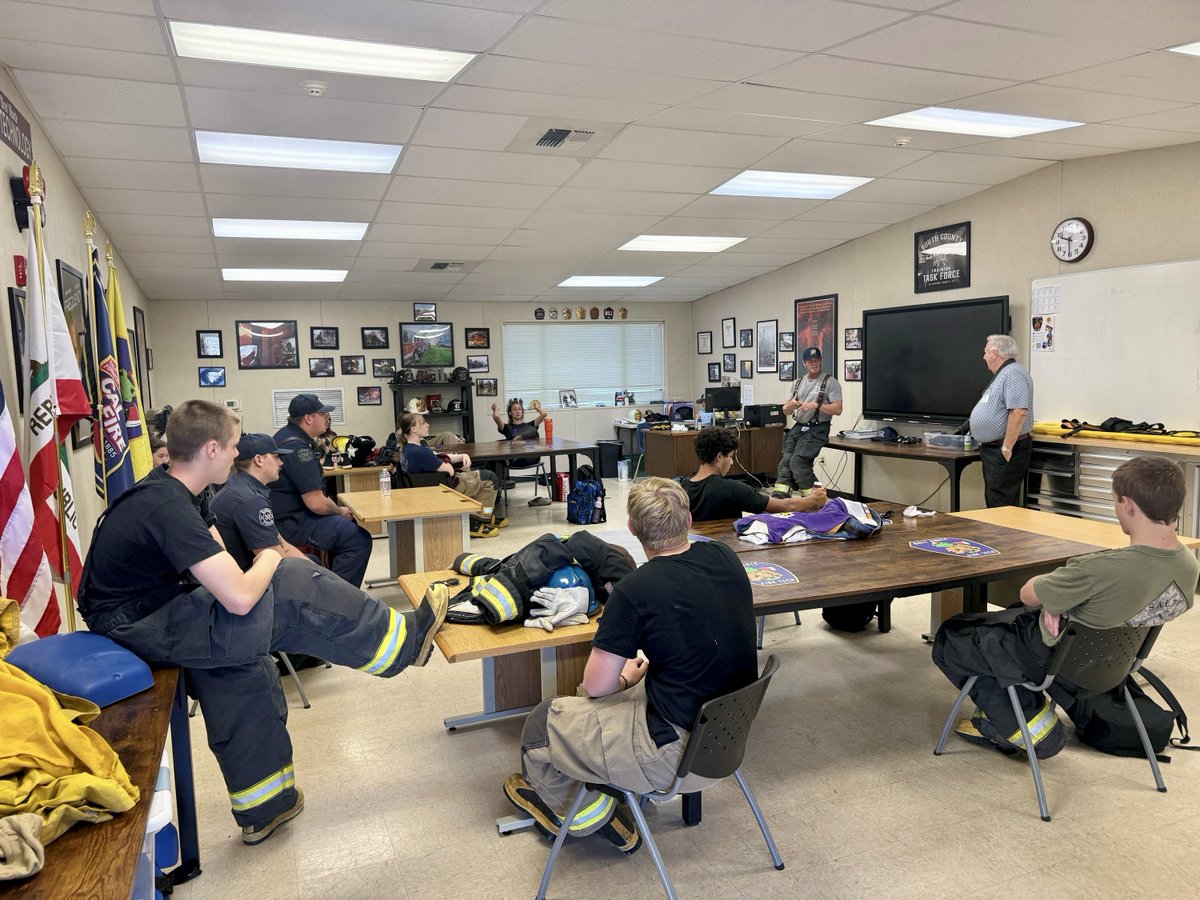 CSBA_Now's tweet photo. Bret Harte Union High School District’s Fire Technology Program launched in 2022 to help prepare students for in-demand careers in fire and emergency medical services close to home. Located in a rural community surrounded by forest in Calaveras County, the program currently serves 30 of the approximately 600 students enrolled in the district. The program has already seen success, with some graduates working for nearby fire departments.

On May 13, CSBA Public Affairs and Community Engagement Representative Stephen Reid toured the transportation facilities and spoke to Fire Tech instructor John Parks to learn more about how the Fire Technology Program is supporting students and the greater community. CSBA is recognizing the exceptional work of small districts through the Small Schools, Big Ideas blog series. Read the full story: https://t.co/Or9AmwyuNw