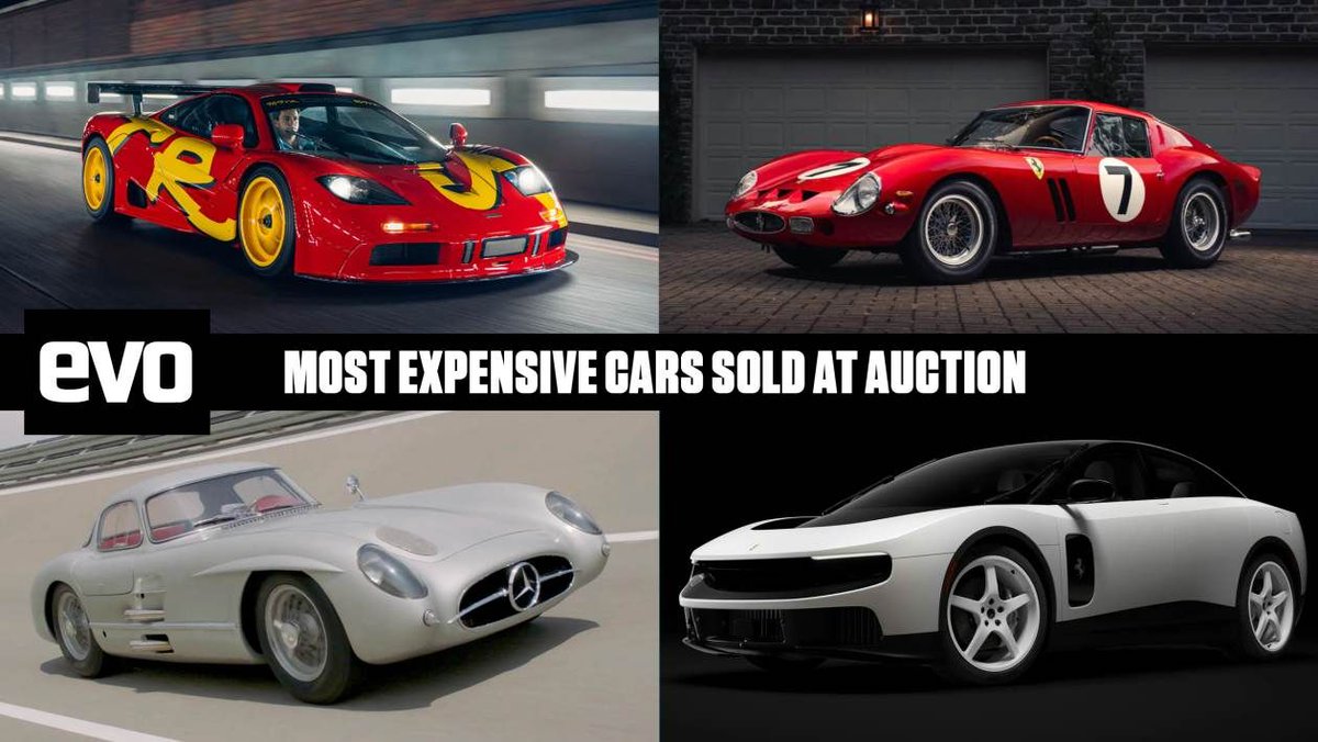 evomagazine's tweet photo. Some cars have become astronomically valuable, sitting alongside rare jewellery and fine artworks in the basements of the super rich. These are the most expensive ever sold at auction, now including the Ferrari Luce... https://t.co/uqN4JN1zSu