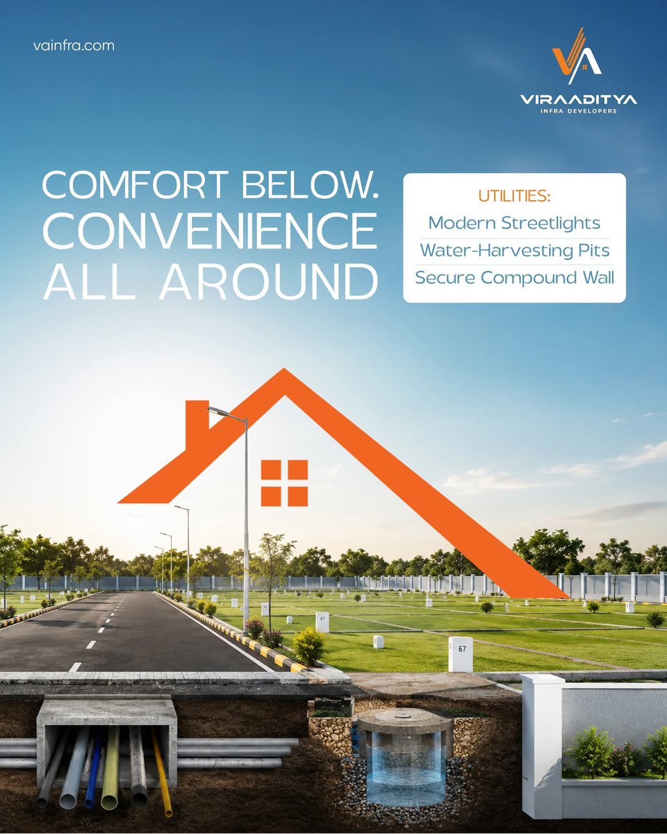 ChariRealty's tweet photo. At Nandigama Elite, every plot is part of a thoughtfully planned lifestyle 

Visit Nandigama Elite today.

#LifestyleAmenities #PlotWithAmenities #GatedLayout #PremiumVillaLiving
#futureisgreat #viraadityainfradevelopers #viraadityagroup #vainfra #viraadityadevelopers https://t.co/ebnpqJkasJ