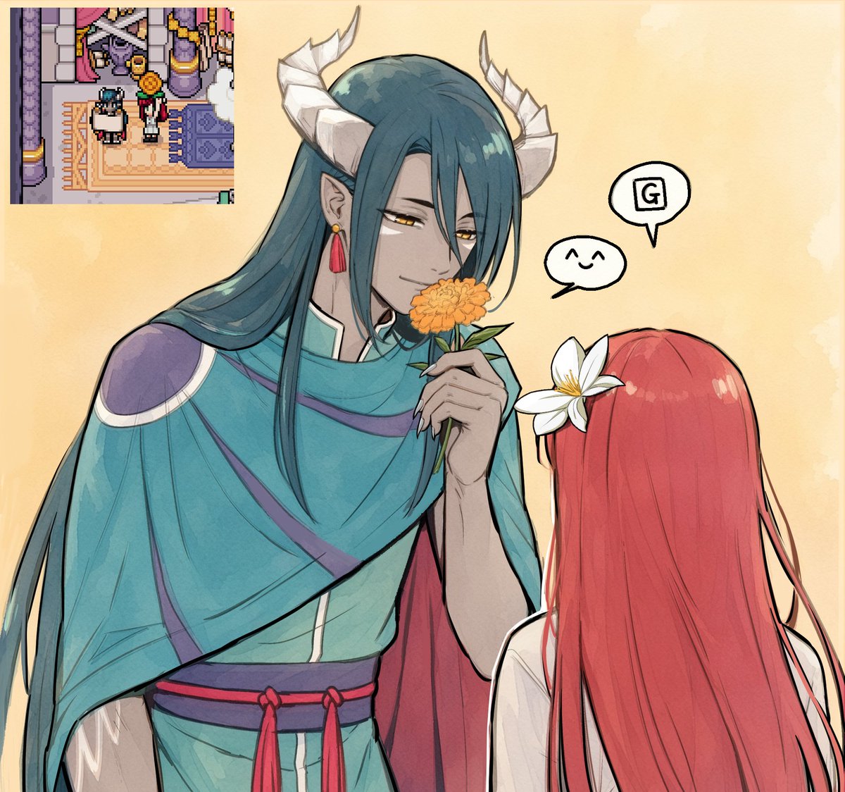 spr1110's tweet photo. 칼다루스의 거처에 사시사철 금잔화 피어 있는 거 보면, '이걸로 얘랑 호감도 올려라'라는 개발자의 의도가 느껴져서 좀 웃김.
#FieldsofMistria https://t.co/krkE1iBNnQ