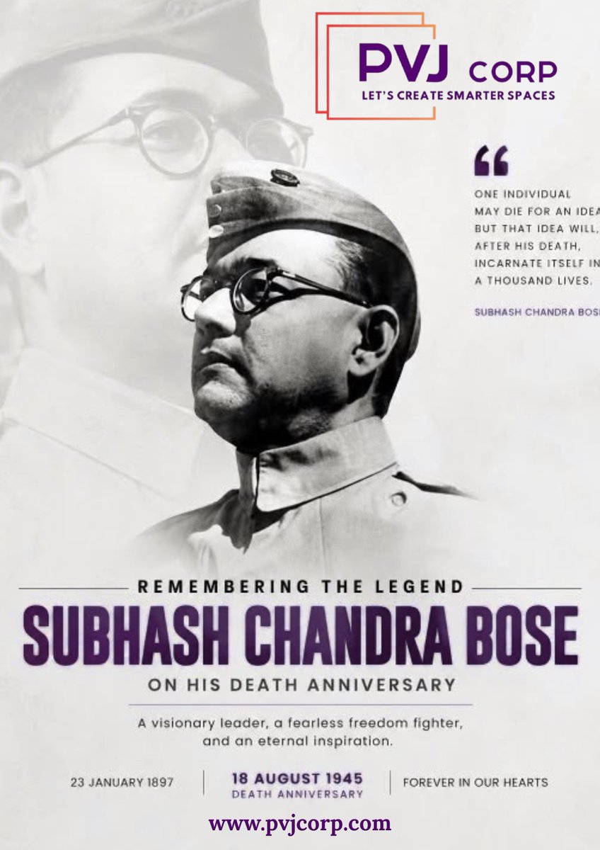 PvjLalp's tweet photo. Remembering Netaji #SubhashChandraBose on his birth anniversary. His courage, patriotism, and unwavering commitment to India's freedom continue to inspire generations.
A salute to the fearless leader who awakened a spirit of sacrifice and self-belief in a nation. https://t.co/pIslLc4FX9