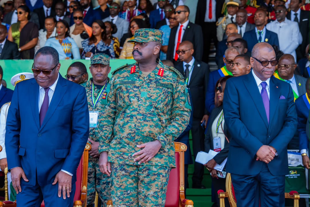 newvisionwire's tweet photo. Gen. Kainerugaba joins African leaders at Gabon's 66th independence anniversary celebrations

Gen. Kainerugaba's visit comes amid strengthening diplomatic relations between Uganda and Gabon, with President Nguema having visited Uganda twice in recent years, including for President Museveni's inauguration in May 2026.

DETAILS🔗 https://t.co/9C0sgYumu1

#VisionUpdates
