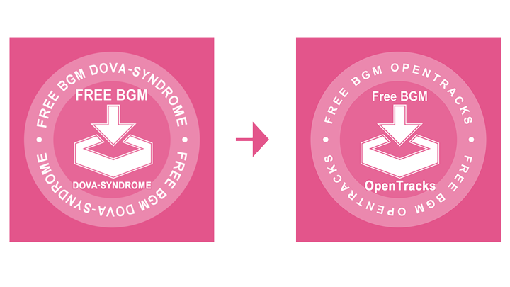 denfaminicogame's tweet photo. フリーBGMサイト「DOVA-SYNDROME」が「OpenTracks（オープントラックス）」に名称とURLを変更。記載済みのクレジットは変更の必要なし
https://t.co/Lhn4WIYknI

変更は9月15日から。海外発信するうえで「商標上の課題」と「音楽サービス・プラットフォームであることが伝わりにくい」ため https://t.co/CBvee5YAvf