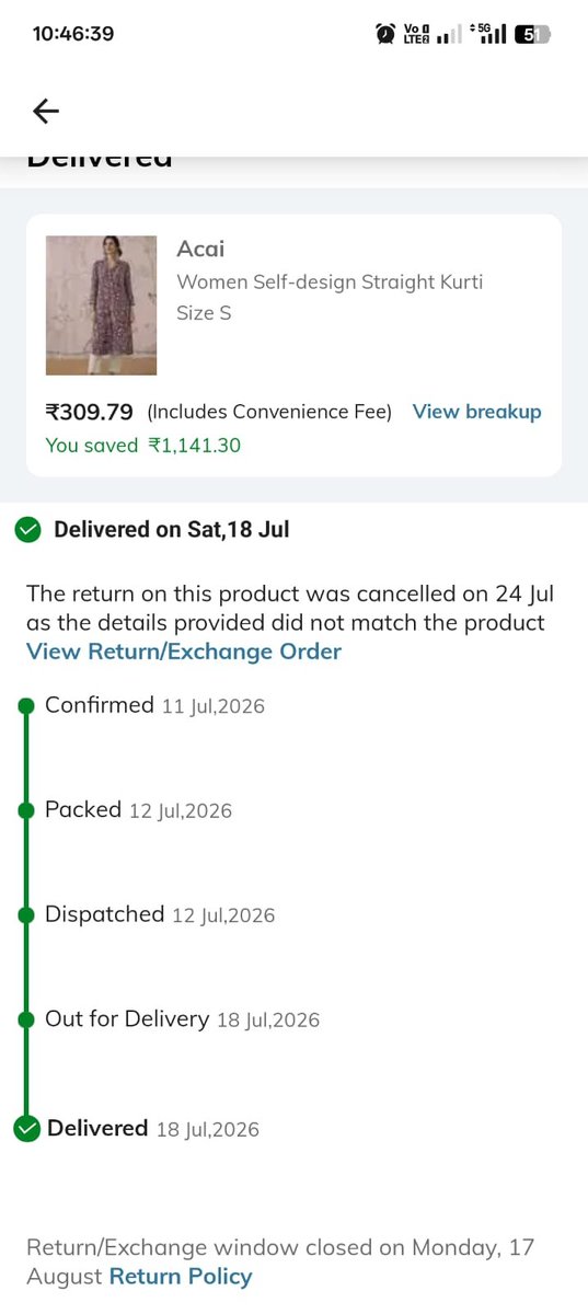 Travlograjeev's tweet photo. @AjioCares @AJIOLife There was no tag on this clothing item, due to which it could not be returned. I was assured by customer care on August 17th that the return would be processed, but I haven't received any phone calls yet. Please look into the matter.
#Ajiocloth
#Ajio https://t.co/OwZvp5nOAZ